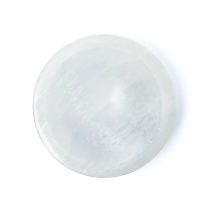 Bol en sélénite : élégance naturelle et énergie purifiante pour bijoux et cristaux - 3 formats au choix de 8 à 15 cm de diamètre