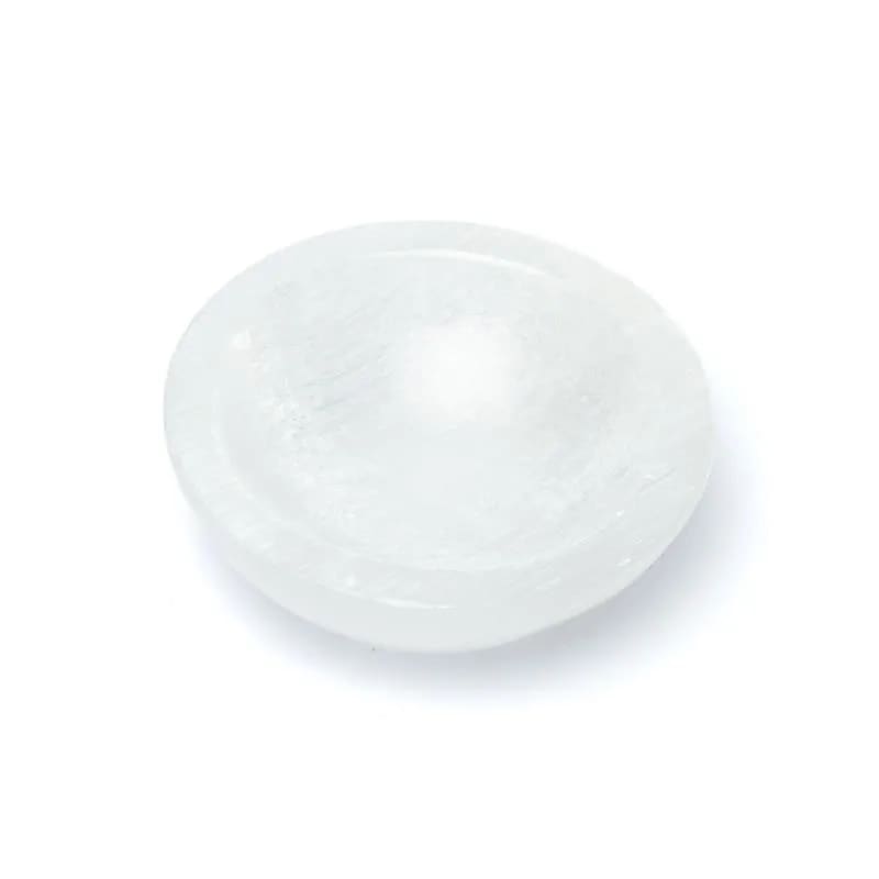 Bol en sélénite : élégance naturelle et énergie purifiante pour bijoux et cristaux - 3 formats au choix de 8 à 15 cm de diamètre