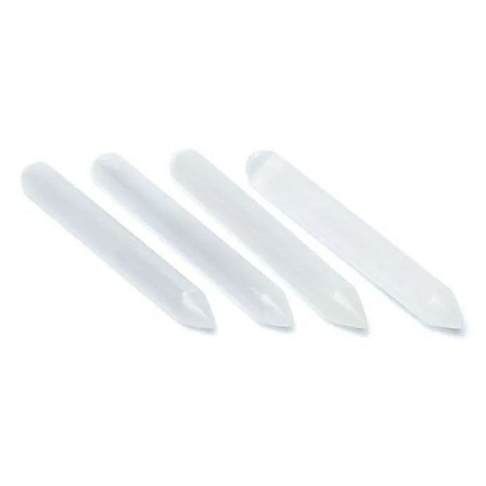Bâton de massage en sélénite avec pointe énergétique précise – 15 x 1,8 cm - 100 gr. !