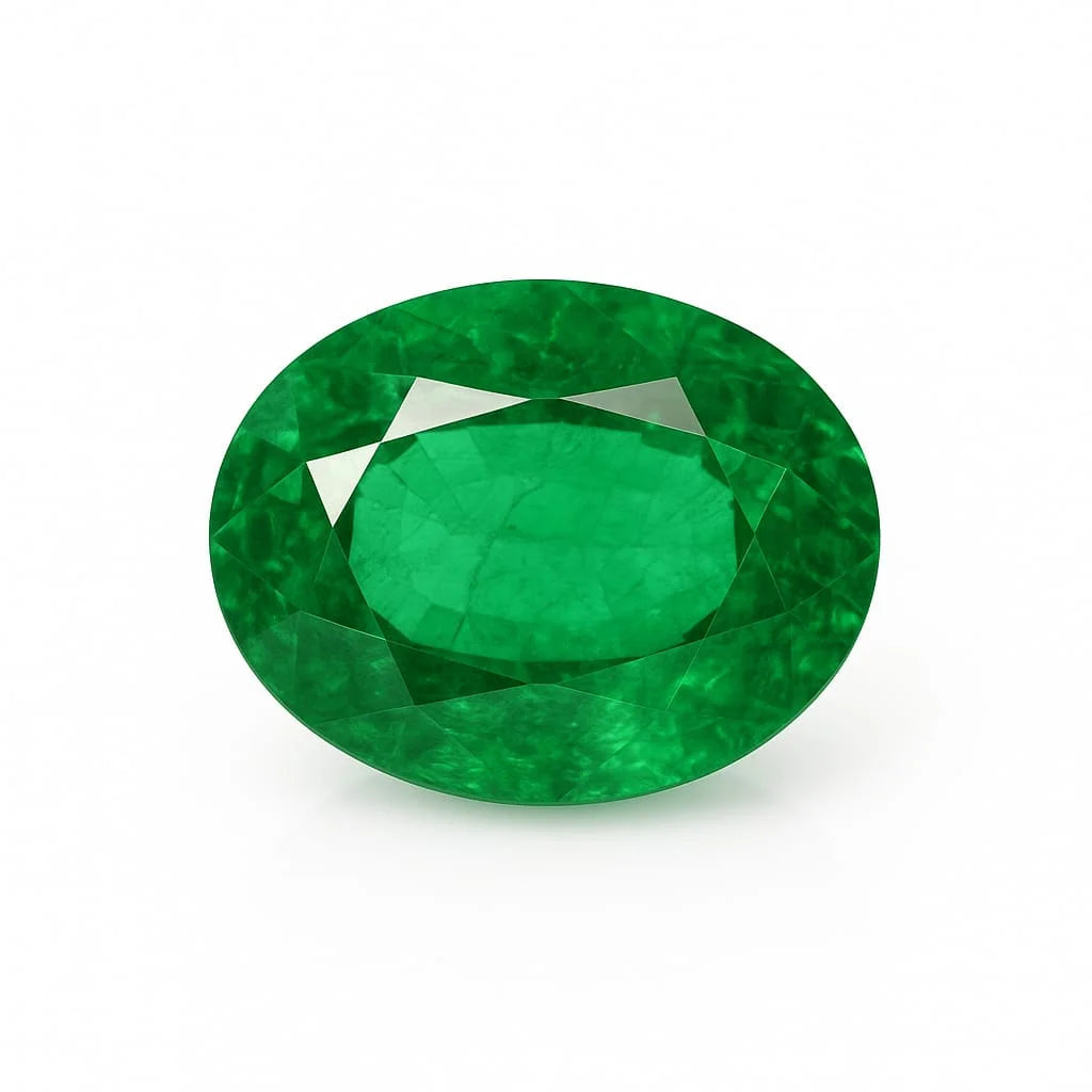 Émeraude naturelle de Zambie - pierre fine de 6.54 × 4.76 × 2.74 mm - 0,51 carat - Parfait en bijouterie, collection, exposition...