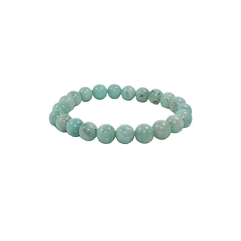 Amazonite du Mozambique, perles rondes de 4, 6 ou 8 mm. Vendu en fil de perle 38/39 cm, en bracelet de 17 à 21cm, en collier de 45 ou sautoir de 60cm. Qualité AA à AAA, superbes perles !