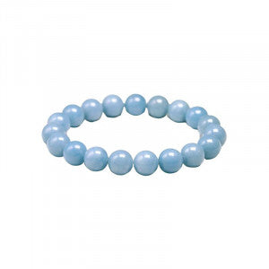 Angélite – Perles rondes 6 ou 8 mm • Fil de 38/39 cm • Bracelet 17 à 21 cm • Collier 45 cm • Sautoir 60 cm. Qualité AA à AAA – Superbes perles d’une grande pureté, parfaites en bijouterie !