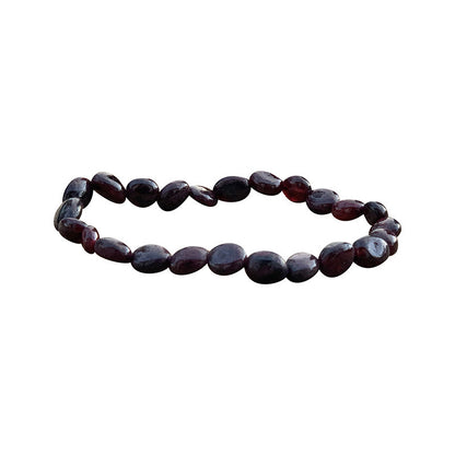 Grenat, bracelet de 17 à 21cm, collier de 42cm et sautoir de 60cm. Perles de type 'Graine' de formes naturelles montées sur fil de haute résistance !