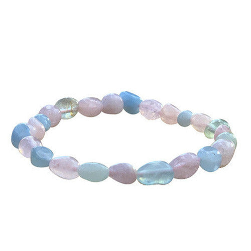 Béryl (Aigue-marine • Émeraude • Morganite) – Perles ‘Graine’ aux formes naturelles • Bracelet 17 à 21 cm • Collier 42 cm • Sautoir 60 cm, montés sur fil haute résistance !