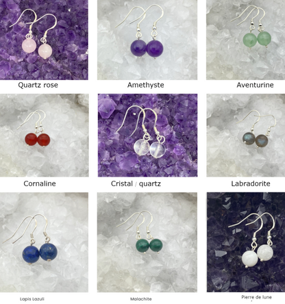 Boucles d'oreilles en perles, Collection 'One pearl', qualité AA à AA, montées par 'Zen Curiosity'. Vendu en perle 6 ou 8 millimètres. 3 finitions : Argent, laiton ton Argent ou doré + options pour des choix de montures !