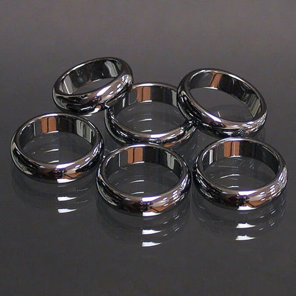 Bague en hématite ou arc-en-ciel, qualité supérieure, tailles 50-70, vendue seule ou par 2 – un bijou raffiné et symbolique !