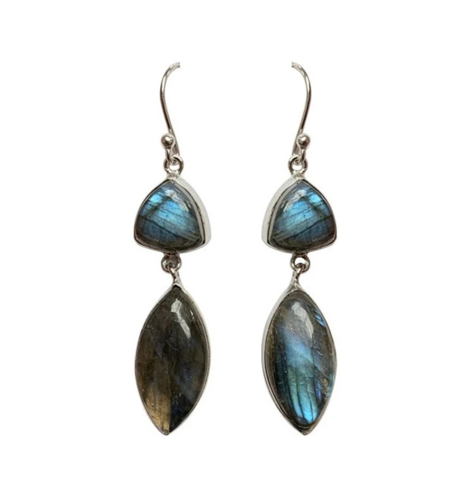 Boucles d'oreilles en Labradorit