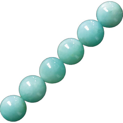 Amazonite du Mozambique, perles rondes de 4, 6 ou 8 mm. Vendu en fil de perle 38/39 cm, en bracelet de 17 à 21cm, en collier de 45 ou sautoir de 60cm. Qualité AA à AAA, superbes perles !
