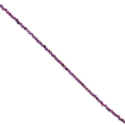 Ruby! Silver necklace or bracelet with 2/3 millimeter faceted beads. Available in a 17 cm bracelet or a 40 cm necklace. AA to AAA quality, superb beads!