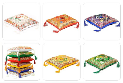 Coussins pour bols chantants de 20x20 cm - 254 gr. Fait au Népal, très bonne qualité, parfait pour mettre à l'honneur vos bols chantants ou objets sacrés !