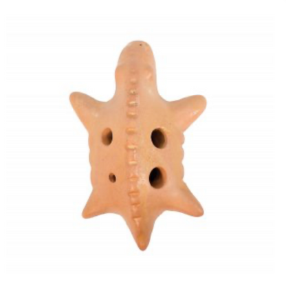 Ocarina en terre cuite, modèles au choix : dauphin, poisson, tortue... Superbes pièces faites au Pérou !