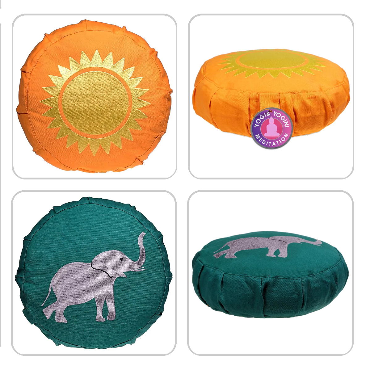 Coussins 'Enfant ou Voyage' au choix pour Yoga et Méditation - 26x11 cm - 0,850 kg. Housse extérieure en coton | Garnissage en cosses de sarrasin !