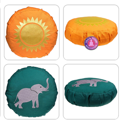 Coussins 'Enfant ou Voyage' au choix pour Yoga et Méditation - 26x11 cm - 0,850 kg. Housse extérieure en coton | Garnissage en cosses de sarrasin !