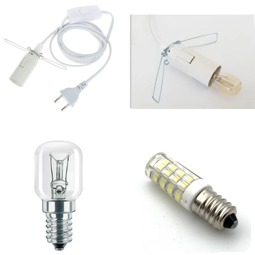 Câble électrique blanc avec interrupteur pour ampoule E14 – Longueur 1,5 m – Ampoule incandescente classique ou led !