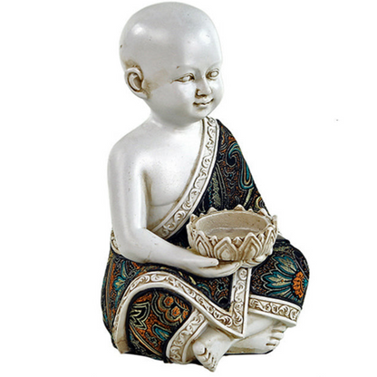 Candle holder "Monk", for a candle – elegant textile covering with precise finishes - 18.5 × 11 cm