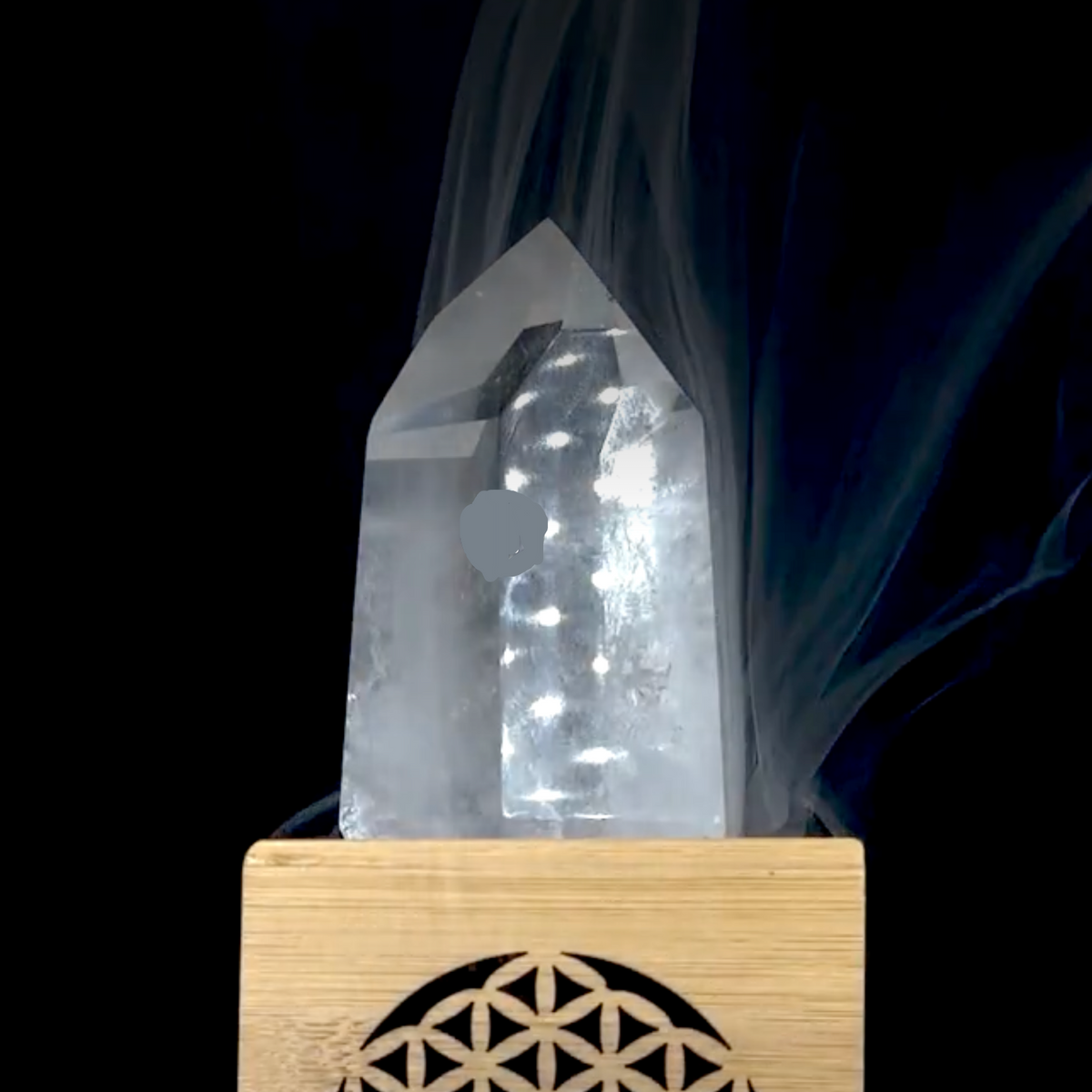 Cube brûleur d’encens Fleur de Vie en Bambou – Purification & Ambiance Zen - 10,3 cm x 9,5 x 7,5