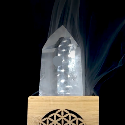 Cube brûleur d’encens Fleur de Vie en Bambou – Purification & Ambiance Zen - 10,3 cm x 9,5 x 7,5