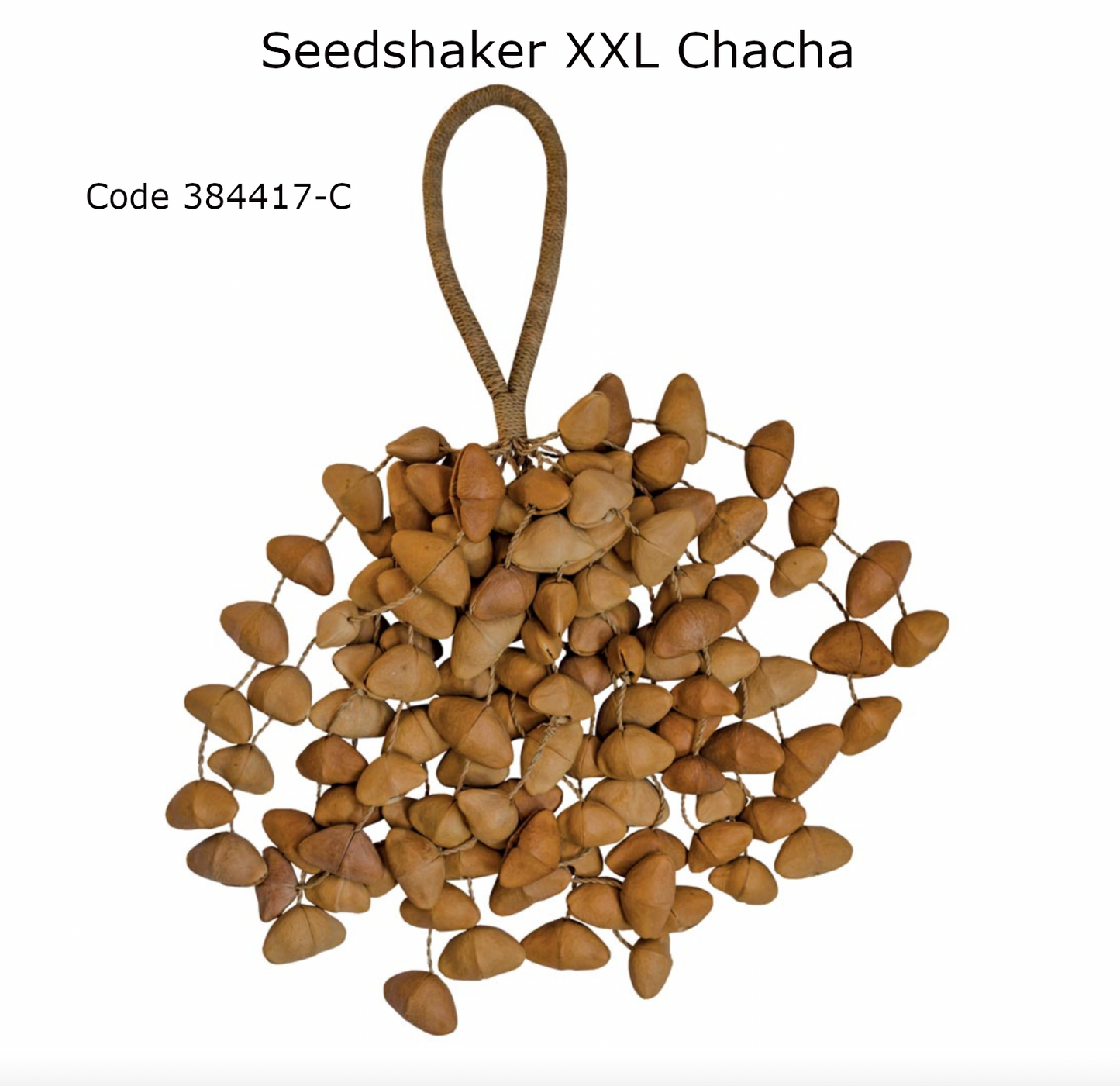Hochets de danses en graines diverses, taille xxl, fait artisanalement, modèles au choix de 30 x 10 centimètres. Parfait pour l'accompagnement, les bruitages, soins...