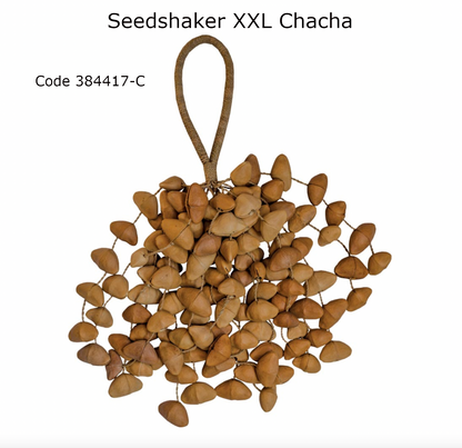 Hochets de danses en graines diverses, taille xxl - Modèles au choix de 30 x 10 cm - Parfait pour l'accompagnement, les bruitages, soins...