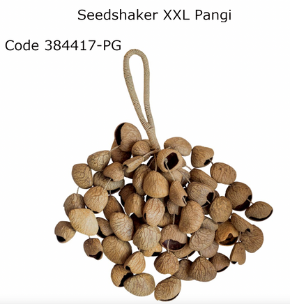 Hochets de danses en graines diverses, taille xxl - Modèles au choix de 30 x 10 cm - Parfait pour l'accompagnement, les bruitages, soins...