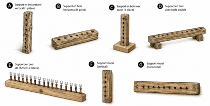 Support bois pour diapasons fait main - Réalisation sur mesure selon vos besoins et vos envies !