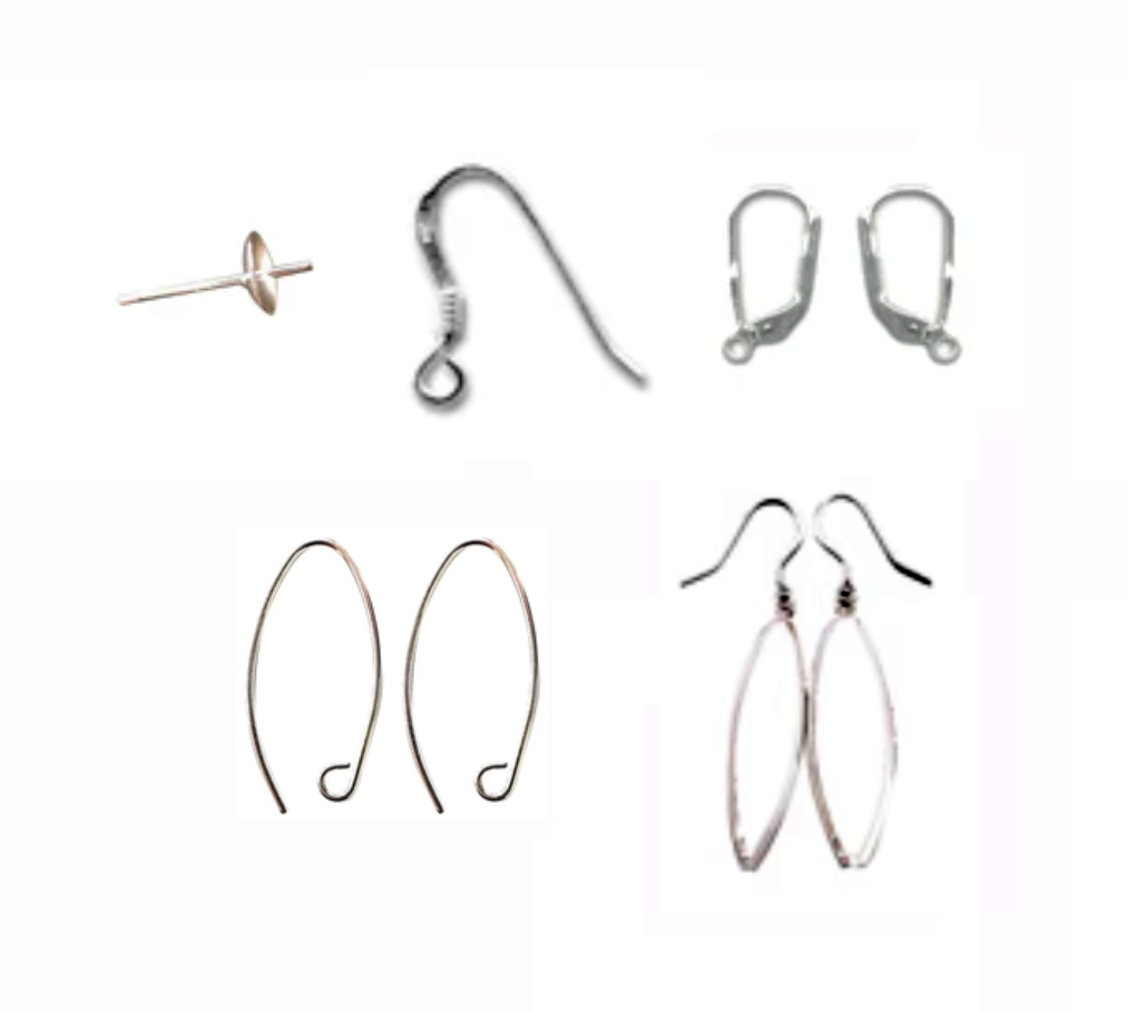 0.925 Silver findings, settings for earrings and studs from 17 to 35 millimeters... Very good quality, perfect for your creations or for repairs! Sold in pairs!