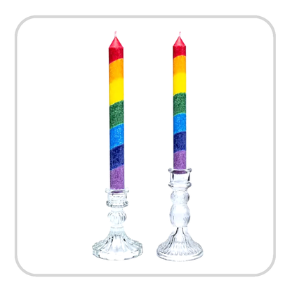 Bougeoir en verre pour bougie de table, de 8 ou 10 cm. Parfait pour maintenir en toute sécurité vos bougies préférés !