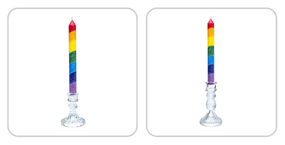 Bougeoir en verre pour bougie de table, de 8 ou 10 cm. Parfait pour maintenir en toute sécurité vos bougies préférés !