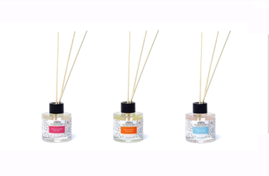 Diffuseur de parfum à tiges de roseaux de chez 'Chatelard' - 120 ml - 7x6,5 cm - Très bonne qualité !