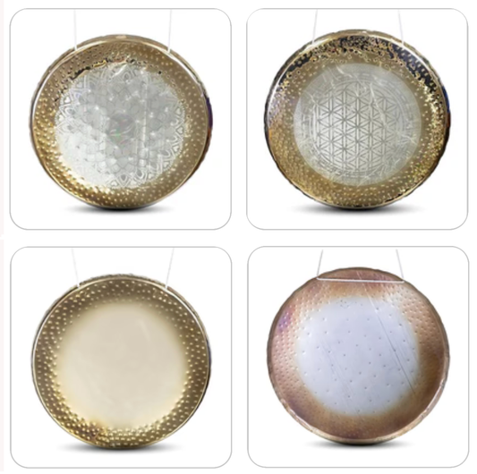 Sélection de Gong 'Collection 2025' – Ø 50-100 cm, avec ou sans motif 'Fleur de Vie' ou 'Mandala'