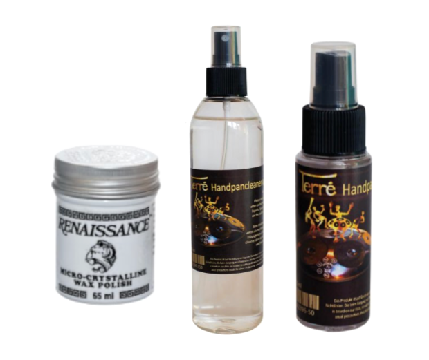 Produits d'entretien pour handpan, nettoyant, protecteur, parfait pour le bon vieillissement ou pour la restauration de vos instruments en métaux !