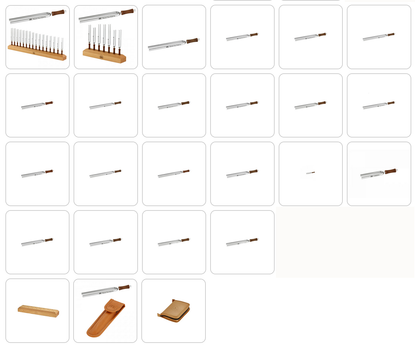 Tuning forks "Sonic Energy" – Roland Meinl Frequency of choice • Sold individually or in 2 sets + Accessories: pouch and wooden stand
