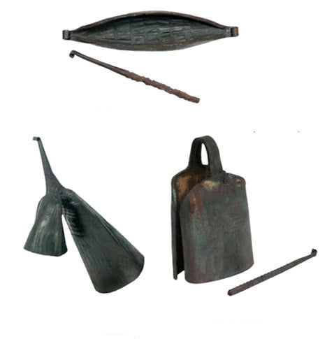 Cloches Africaine en métal de 12 à 31 cm. Parfait pour les stands de percussions !