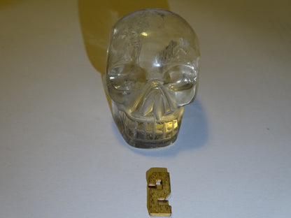 Crânes en Cristal de roche (quartz), 2 pièces au choix de 57 à 50mm. Fait main, très belle qualité !