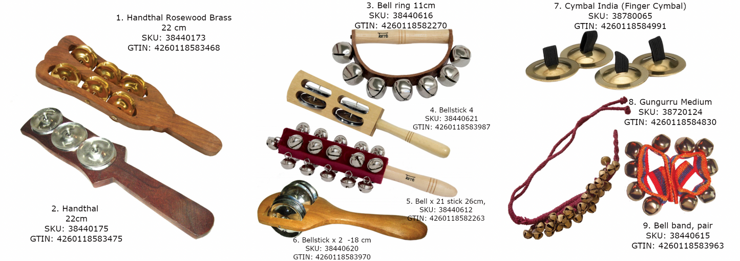 Bracelets et hochets de danse – Accessoires avec clochettes et mini-cymbales, qualité artisanale et sonorités entraînantes !
