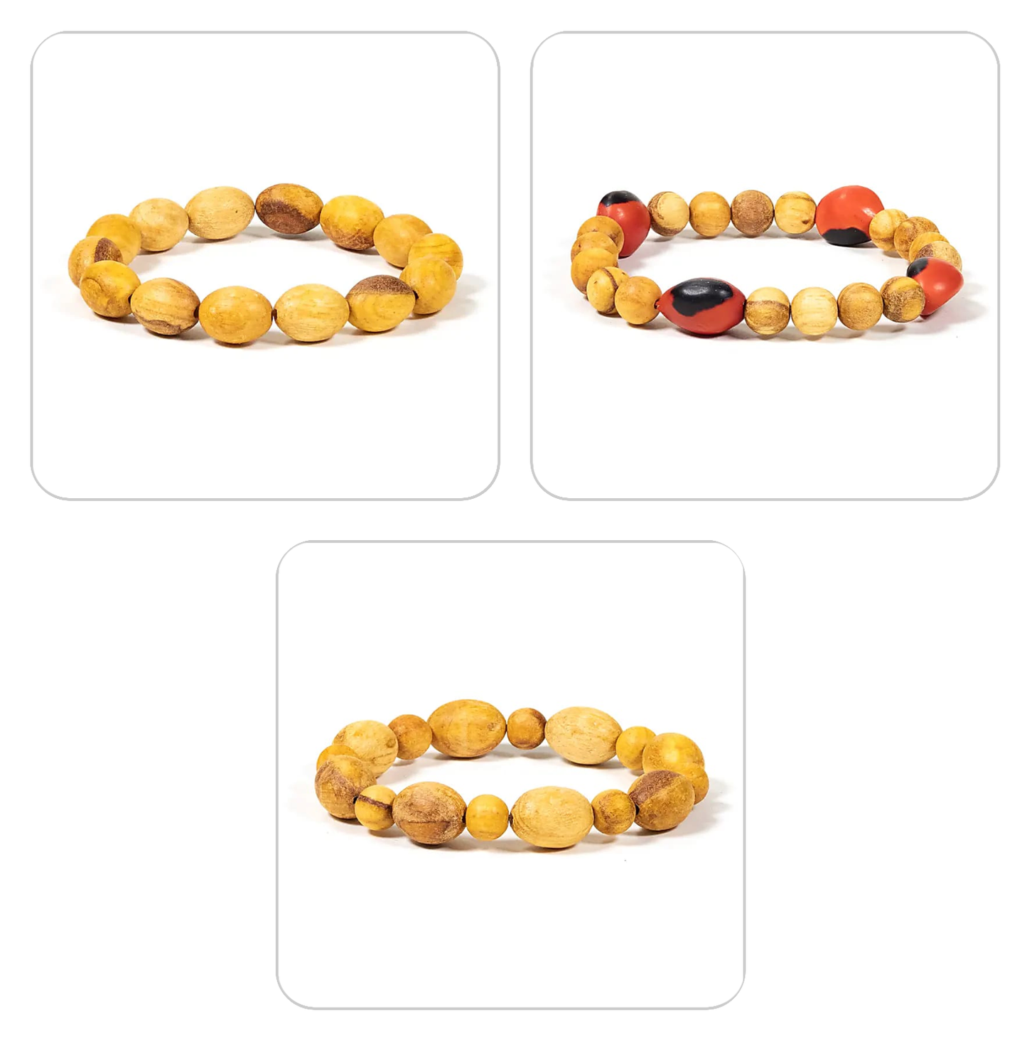 Palo santo (wood), 3 models of bracelets to choose from in round beads of 8 to 14 mm. Natural and fragrant finish as palo santo is a powerful incense!