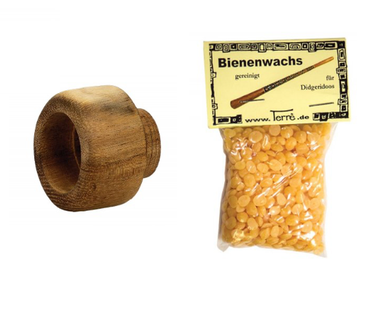 Embout en bois et cire d'abeille pour refaire et reformer les embouts de didgeridoo !