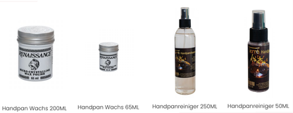 Produits d'entretien pour handpan, nettoyant, protecteur, parfait pour le bon vieillissement ou pour la restauration de vos instruments en métaux !