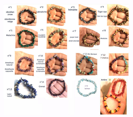 Collection de bracelets 'Baroque', perles de formes naturelles. Longueur au choix de 17 à 21 cm, avec fil de haute résistance !