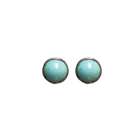 Puces/ Clous/ Boucles d'oreilles en 'Turquoise', qualité AA à AAA. Finition Argent 0.925, parfait !