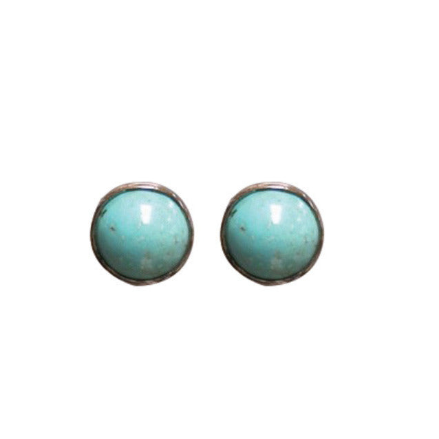 Puces/ Clous/ Boucles d'oreilles en 'Turquoise', qualité AA à AAA. Finition Argent 0.925, parfait !