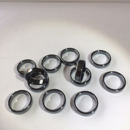 Bague en hématite ou arc-en-ciel, qualité supérieure, tailles 50-70, vendue seule ou par 2 – un bijou raffiné et symbolique !