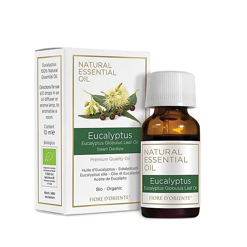 Huile essentielle d'Eucalyptus bio 100 % naturelle – Fiore d’Oriente, élaborée selon les principes de la médecine holistique.