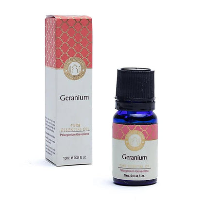 Huile essentielle pure de Géranium, flacon avec pipette en verre - De la marque Song of India