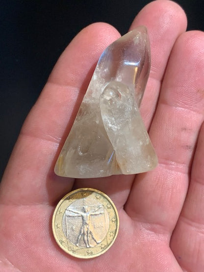 Citrine naturelle - Pointes jumelées polies - 48 x 33 x 25 mm - 37 gr.