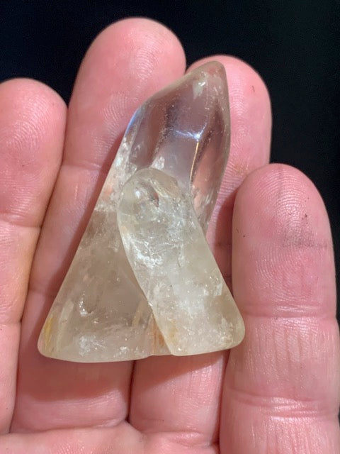 Citrine naturelle - Pointes jumelées polies - 48 x 33 x 25 mm - 37 gr.