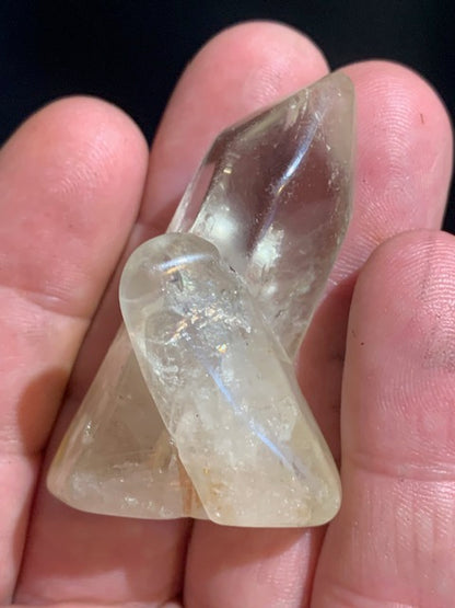 Citrine naturelle - Pointes jumelées polies - 48 x 33 x 25 mm - 37 gr.