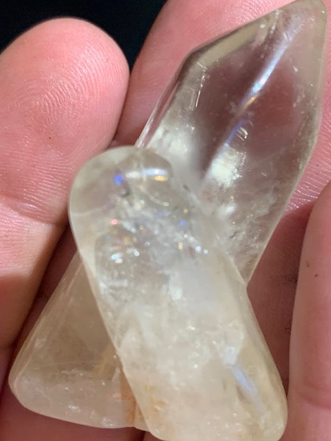 Citrine naturelle - Pointes jumelées polies - 48 x 33 x 25 mm - 37 gr.
