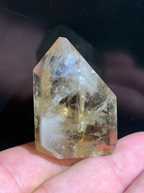 Citrine naturelle - Double pointe naturelle polie - 43 x 32 x 18 mm - 31,9 gr.