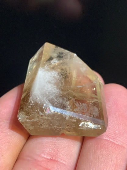 Citrine naturelle - Double pointe naturelle polie - 43 x 32 x 18 mm - 31,9 gr.